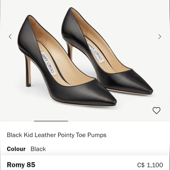 Jimmy Choo Romy 85mm Black Heels - Picture 2 of 7